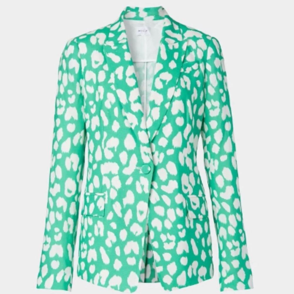 Milly | Mint Green Patterned Women's Blazer
